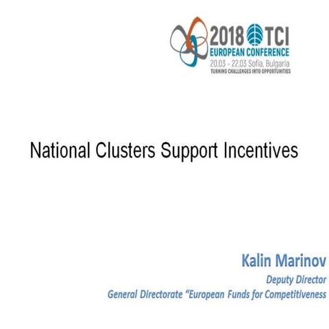 Kalin Marinov, Presentation TCI2018 European Conference Sofia