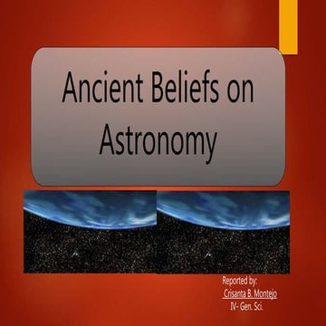 1. ancient beliefs on astronomy