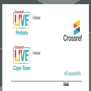 Introduction to Crossref - Crossref LIVE South Africa 