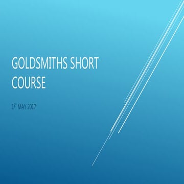 1. goldsmiths short course   The Attention Economy - 1st may