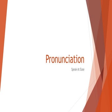 English Pronunciation guide - Easy Learning