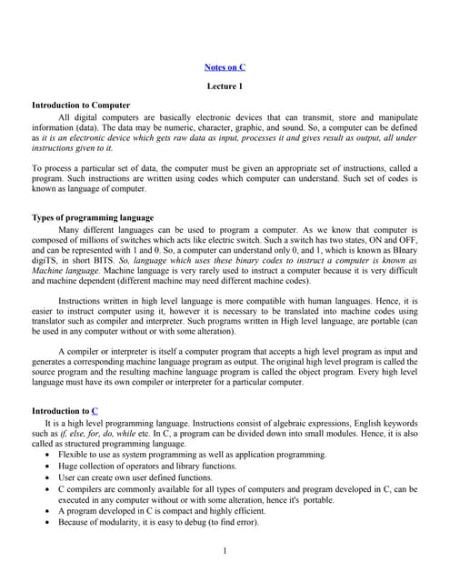 1. introduction to computer | PDF