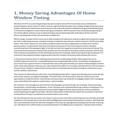 Guideline for tinting a car side window | PPT