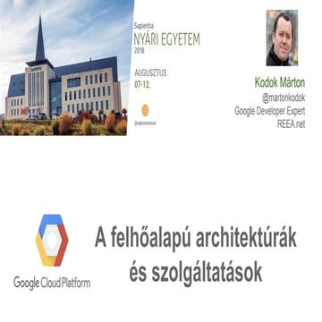 GCP - A felhőalapú architektúrák és szolgáltatások