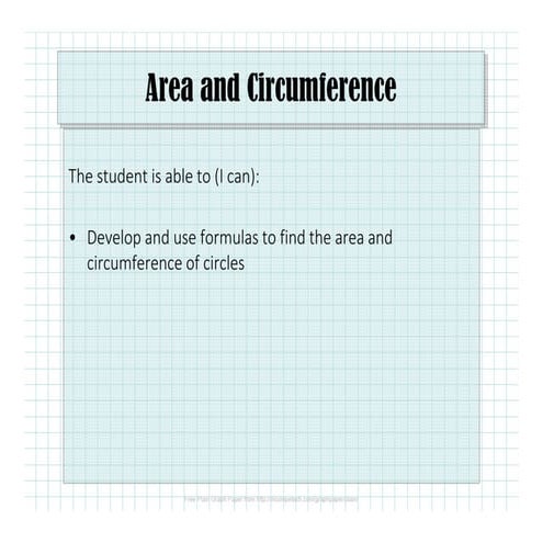 1.4 Area and Circumference