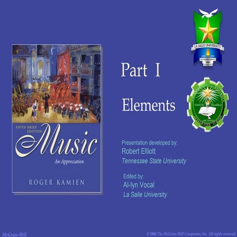 Music: An Appreciation-  Elements of Music