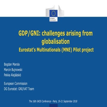 IAOS 2018 - GDP/GNI: challenges arising from globalisation-Eurostat’s Multina...