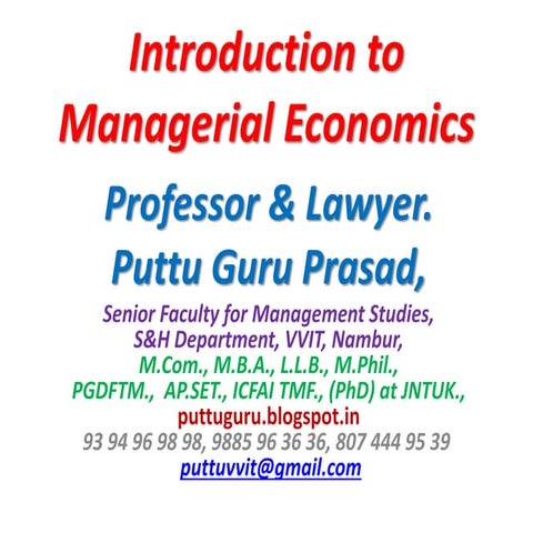 1.introduction to managerial economics