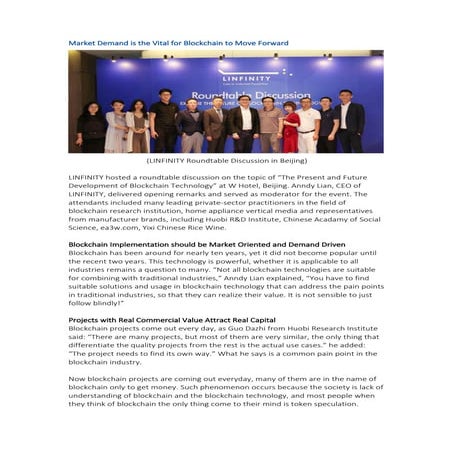 Market Demand is the Vital for Blockchain to Move Forward