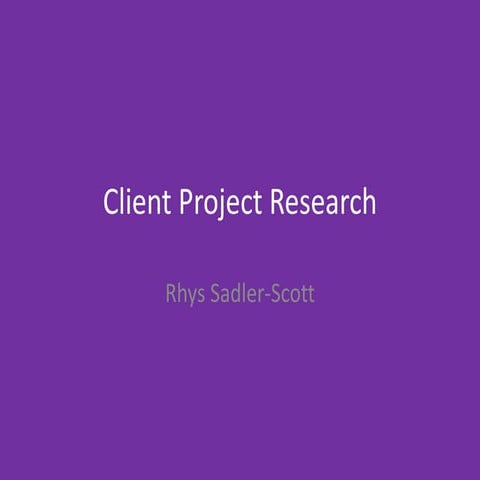 1. research client project | PPT