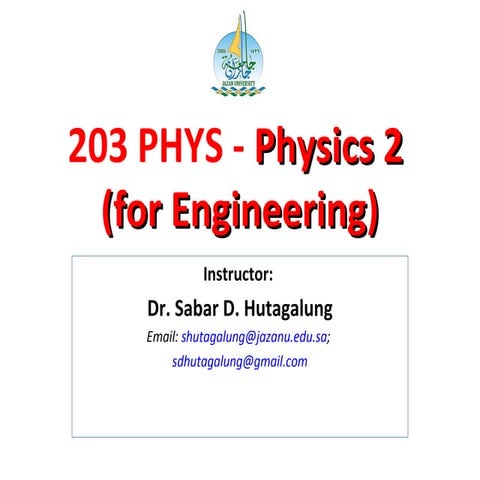 Fluid Mechanics - 203PHYS
