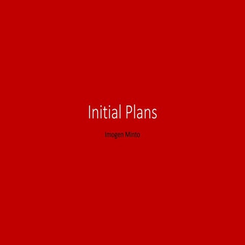 Initial plans mv 2018