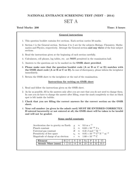 GAMSAT Practice Test (v0.15) | PDF