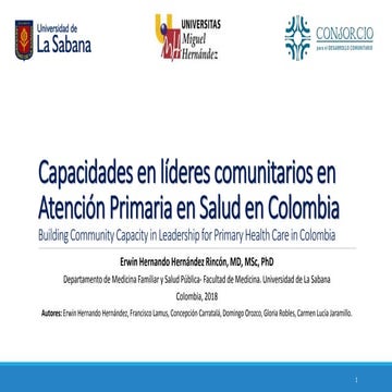 Capacidades en lideres comunitarios en aps (2018)
