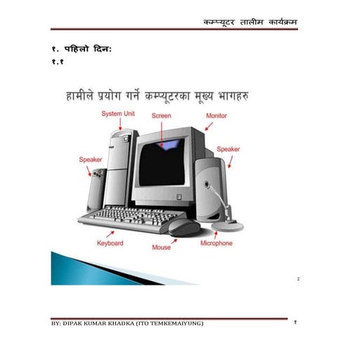 basic computer course 22 days | DOCX