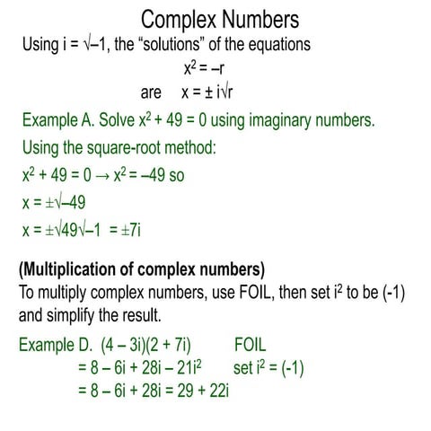 1.4 complex numbers t