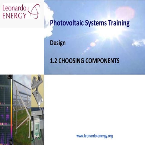 Photovoltaic Training Course - Module 1.2 choosing components