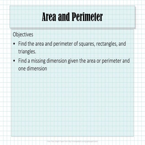 1.4 Area and Perimeter
