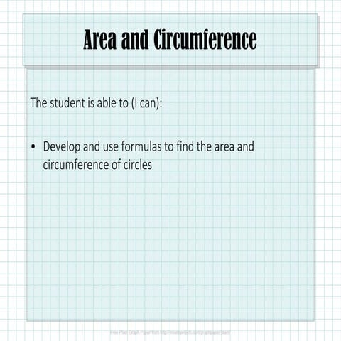 1.5 Area and Circumference