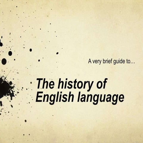 1. history of english language 