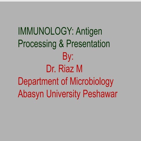Antigens processing and presentation MID