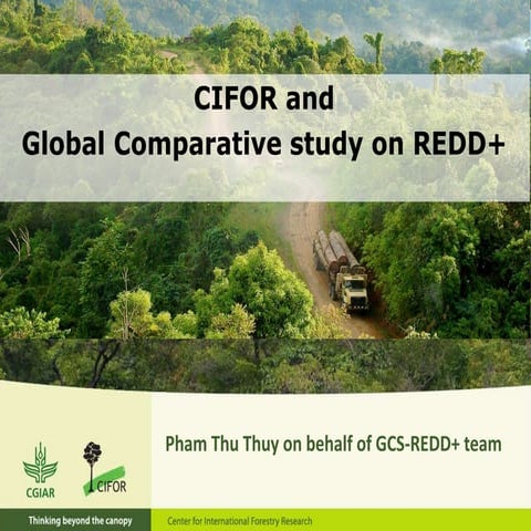 CIFOR and Global Comparative study on REDD+ 