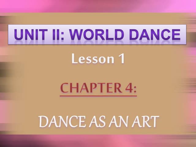Dance As An Art