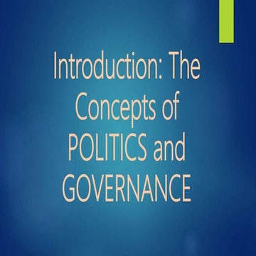 1. introduction to phil. politics and governance