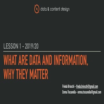 What are data and information, why they matter