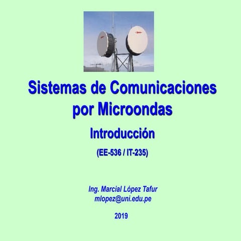Sistemas de Microondas - Capítulo I Introducción