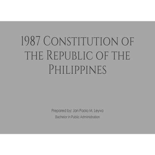 1987 Philippine  Constitution Article XIV Education, Science & Technology, Ar...