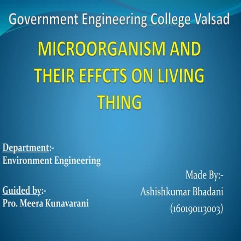 microorganism and their effect on living things