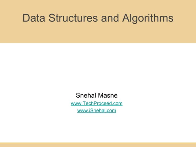 Data Structures and Algorithms