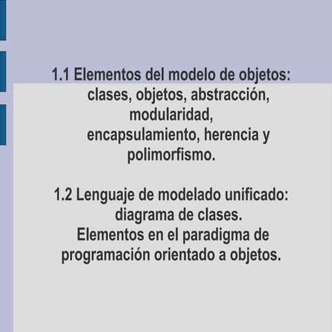 1.1 elementos en el paradigma orientado a objetos