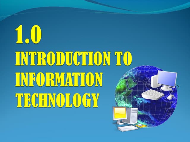 1.1 introduction to it and development of it