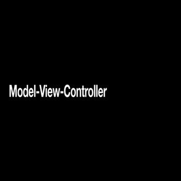 Model View Controller