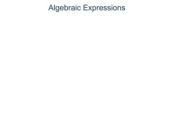 Maths ppt on algebraic expressions and identites | PPT