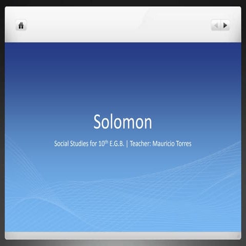 1 1 Solomon