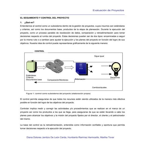Seguimiento y control de un proyecto