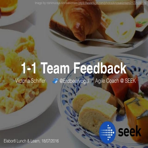 1-1 Team Feedback (Elabor8 Lunch & Learn, Melbourne, Australia, 18th July 2016)