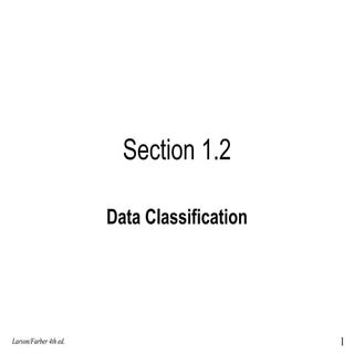 1.2 Data Classification