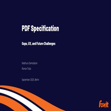 PDF Specification Challenges, User Experience, and AI-Driven Future ...