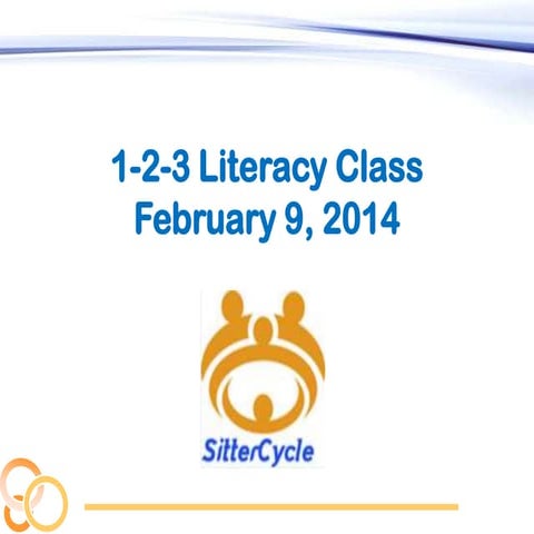 SitterCycle 1-2-3 Literacy Class