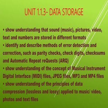 1.1.3 DATA STORAGE