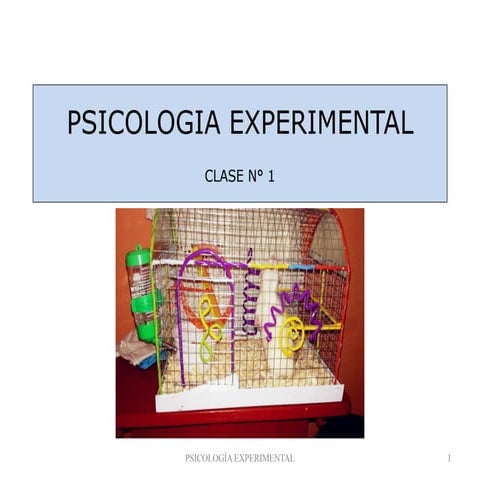 PSICOLOGÍA EXPERIMENTAL 