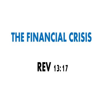 1. financial crisis