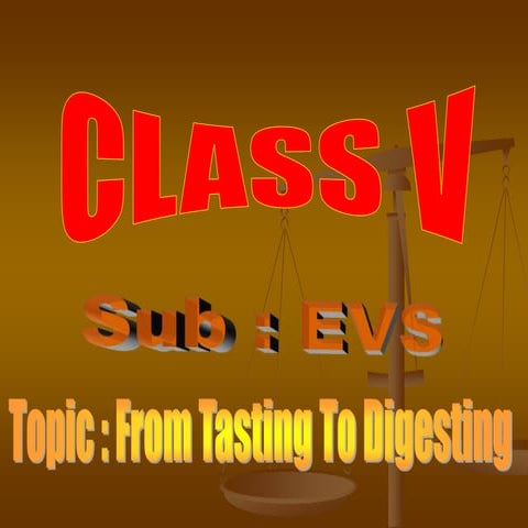 from tasting to digesting