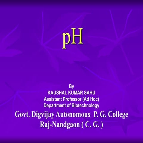  pH by KK SAHU sir