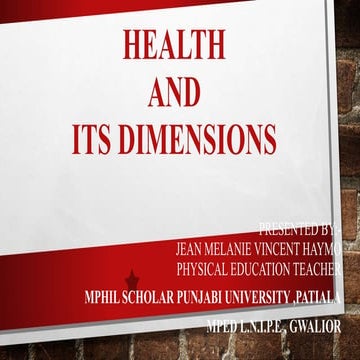 1.1 health and its dimensions