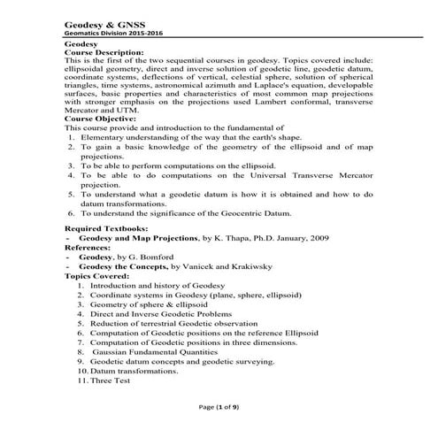 inroduction to geodesy